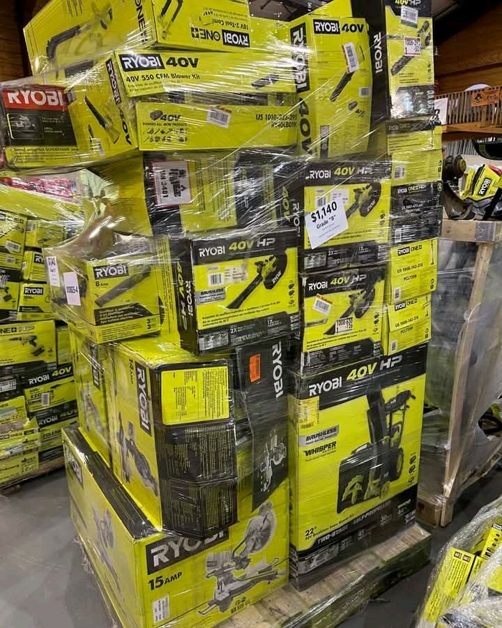 Buy Ryobi Tool Pallets – Wholesale Power Tools | 80-90 Brand New Tools for $1,200 view 4